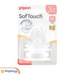 Vỉ núm ty Softouch Pigeon Size M (Lẻ 1 cái)