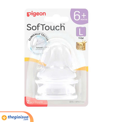 Vỉ núm ty Softouch Pigeon Size L (hộp 2c) - giá 1 cái