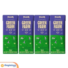 Sữa tươi tiệt trùng rất ít đường Vinamilk Green Farm 180ml