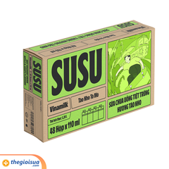 Sữa chua uống tiệt trùng hương Táo nho Susu 110ml