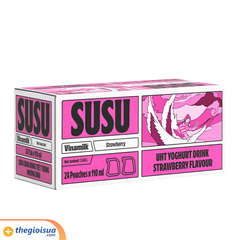 Sữa chua uống tiệt trùng hương dâu Susu túi 110ml