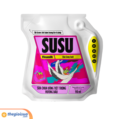 Sữa chua uống tiệt trùng hương dâu Susu túi 110ml