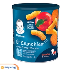 Bánh ăn dặm Gerber LIL Crunchies vị táo khoai lang 42g