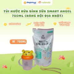 Túi nước rửa bình sữa Smart Angel, túi refill 750ml (Hàng nội địa Nhật)