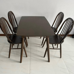 Bộ bàn ghế ăn 1m2 + 4 Ghế Windsor