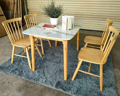 Bộ bàn ăn mặt giả vân đá 1m2 + 4 ghế Song Tiện