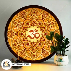 Tranh Trúc Chỉ In, Đèn Hào Quang Om Mani Padme Hum DECORNOW DCN-TC226