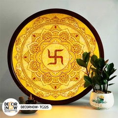 Tranh Trúc Chỉ In, Đèn Hào Quang Om Mani Padme Hum DECORNOW DCN-TC226