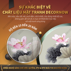 Tranh Trúc Chỉ In, Đèn Hào Quang Hoạ Tiết Màu DECORNOW DCN-TC410