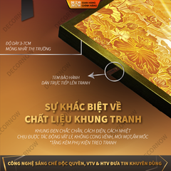 Tranh Trúc Chỉ Ngang Hoa Sen DECORNOW DCN-TC425