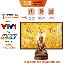 Tranh Trúc Chỉ Ngang In Chữ Thư Pháp DECORNOW DCN-TC292