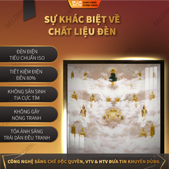 Tranh Đèn Hiện Đại In Tranh Mây Trời DecorNow HD37