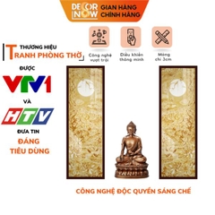 Tranh Trúc Chỉ Bộ Đối In Hoa Sen DECORNOW DCN-TC316