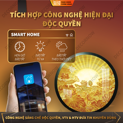 Tranh Trúc Chỉ In, Đèn Hào Quang Phật DECORNOW DCN-TC10