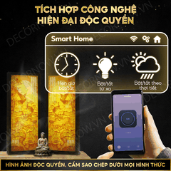 Bộ Đôi Tranh Trúc Chỉ In Dọc Mẫu Hoa Mai DECORNOW DCN-TC165