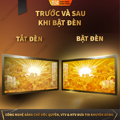 Tranh Trúc Chỉ Ngang In Lá Bồ Đề DECORNOW DCN-TC381