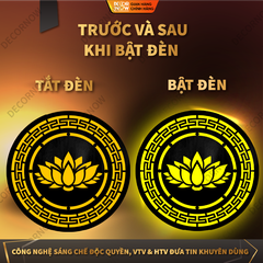 Đèn Hào Quang Phật In Tranh Trúc Chỉ CNC DECORNOW DCN-TCC23