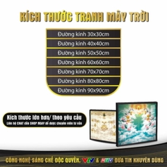 Tranh Hoằng Pháp Vuông Mây Trời Cung Trời Đao Lợi DecorNow HD37