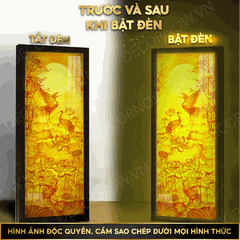 Bộ Đôi Tranh Trúc Chỉ In Dọc Mẫu Hoa Mai DECORNOW DCN-TC165