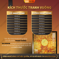 Tranh Trúc Chỉ Vuông In Phật DECORNOW DCN-TC154