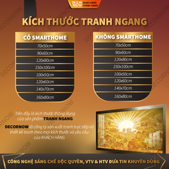 Tranh Trúc Chỉ Ngang In Hoa Sen DECORNOW DCN-TC98