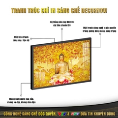 Tranh Hoằng Pháp Ngang Cây Bồ Đề Hoa Sen Trời DecorNow TC107