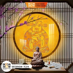 Tranh Trúc Chỉ In, Đèn Hào Quang Phật DECORNOW DCN-TC214