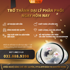 Tranh Trúc Chỉ In, Đèn Hào Quang Hoạ Tiết Màu DECORNOW DCN-TC420
