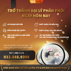 Tranh Trúc Chỉ In, Đèn Hào Quang Hoạ Tiết Màu DECORNOW DCN-TC410