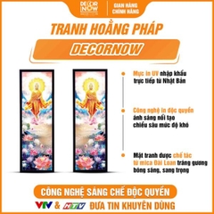 Tranh Hoằng Pháp Đối Phật Thích Ca Mâu Ni Đi Trên Đài Sen DecorNow HD901