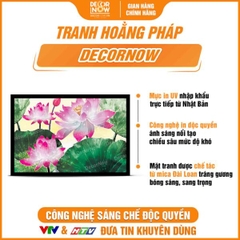 Tranh Hoằng Pháp Ngang Sen Hồng Mềm Mại DecorNow HD863