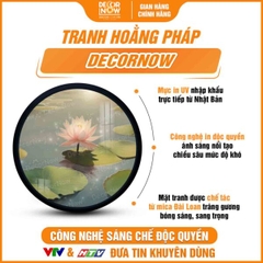 Tranh Hoằng Pháp Tròn Hồ Sen Hồng DecorNow HD850