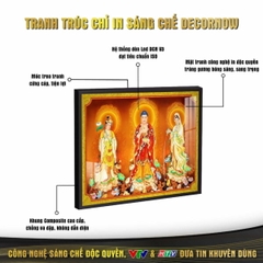 Tranh Hoằng Pháp Vuông Mây Trời Cung Trời Đao Lợi DecorNow HD37