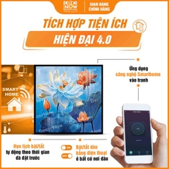 Tranh Hoằng Pháp Vuông Sen Đào Quý Phái DecorNow HD885