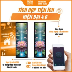 Tranh Hoằng Pháp Đối Bảo Liên Tịnh Thủy Sen Hồng Tia Chiếu DecorNow HD848