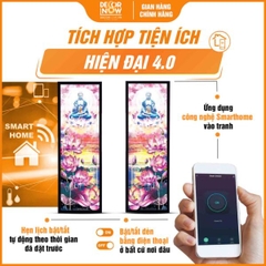 Tranh Hoằng Pháp Đối Phật Dược Sư Hoa Sen Hồng DecorNow HD903
