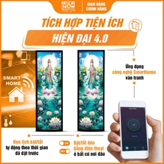 Tranh Hoằng Pháp Đối Quan Thế Âm Bồ Tát Hoa Sen Hồng DecorNow HD899