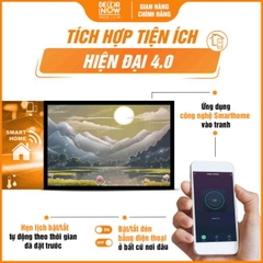 Tranh Hoằng Pháp Ngang Đầm Hoa Sen Và Dãy Núi DecorNow HD829