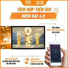 Tranh Hoằng Pháp Ngang Tây Phương Tam Thánh DecorNow HD856