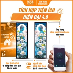 Tranh Hoằng Pháp Đối Phật Thích Ca Mâu Ni Hoa Sen Trắng DecorNow HD897