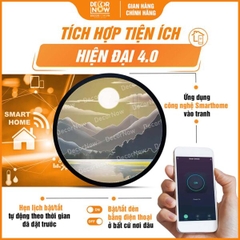 Tranh Hoằng Pháp Tròn Phong Cảnh Núi Non DecorNow HD828