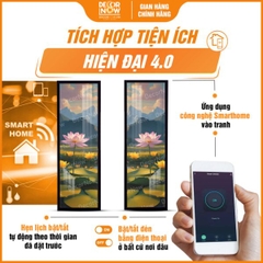 Tranh Hoằng Pháp Đối Hoa Sen Và Núi Non DecorNow HD827