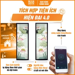 Tranh Hoằng Pháp Đối Sen Xanh Ngọc Bích DecorNow HD82