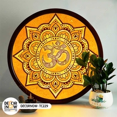 Tranh Trúc Chỉ In, Đèn Hào Quang Om Mani Padme Hum DECORNOW DCN-TC226