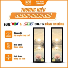 Tranh Hoằng Pháp Đối Hồ Sen Hồng DecorNow HD849