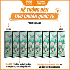 Tranh Hoằng Pháp Đối Sen Hồng Mềm Mại DecorNow HD862