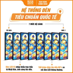 Tranh Hoằng Pháp Đối Phật Thích Ca Mâu Ni Hoa Sen Vàng DecorNow HD870