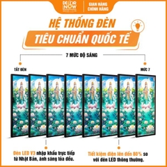 Tranh Hoằng Pháp Đối Quan Thế Âm Bồ Tát Hoa Sen Hồng DecorNow HD899