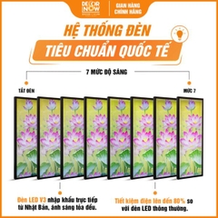 Tranh Hoằng Pháp Đối Hoa Sen Hồng Hiện Đại Nền Vàng DecorNow HD843