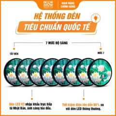 Tranh Hoằng Pháp Tròn Hoa Sen Hồng Tinh Khiết An Yên DecorNow HD900